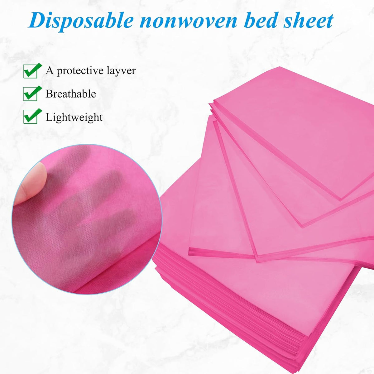 100Pcs Disposable Massage Table Sheets 31.5" x 71" Non-Woven Fabric Bed Covers for Ultimate Hygiene