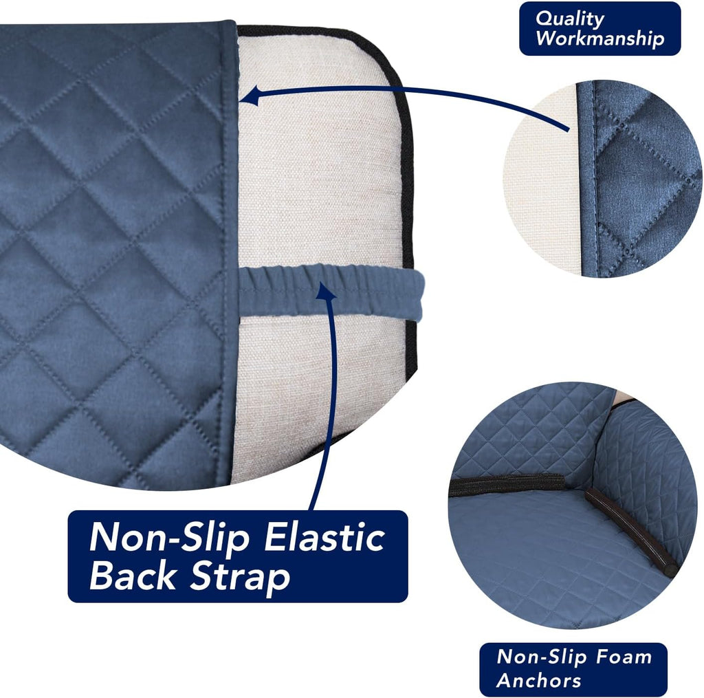 PureFit Reversible Quilted Sofa Cover, Water Resistant Slipcover Furniture Protector, Washable