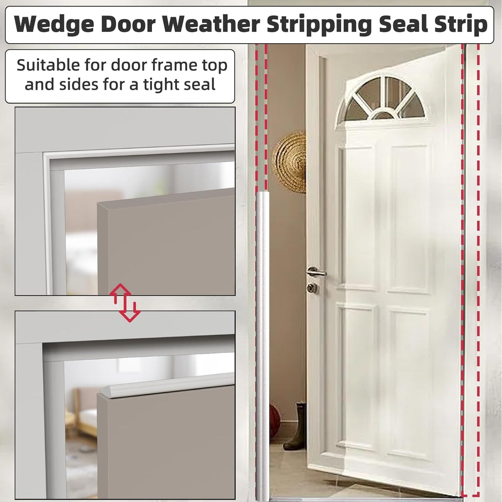 2 Pack*16.4 Ft Weather Stripping Seal Strip for Doors,Soundproofing Window Insulation Draft Stopper