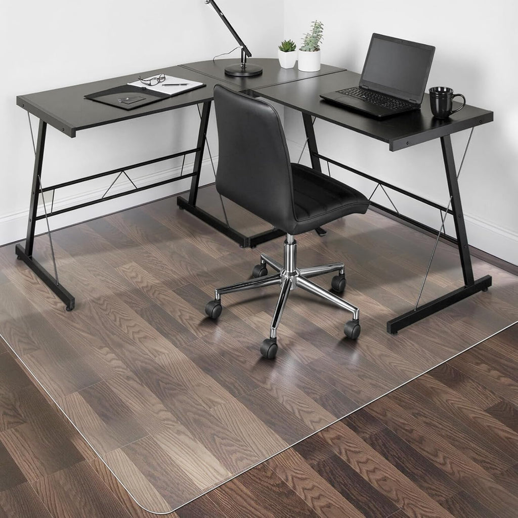 SALLOUS Office Chair Mat for Hard Floors, 63" x 51" Large Chair Mat for Hardwood Floors, Slip