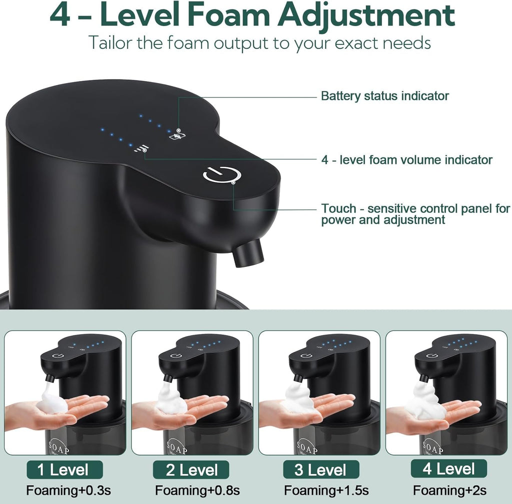 2 Pack Automatic Soap Dispenser, Touchless Automatic Foaming Soap Dispenser, Electric Wall Mounted
