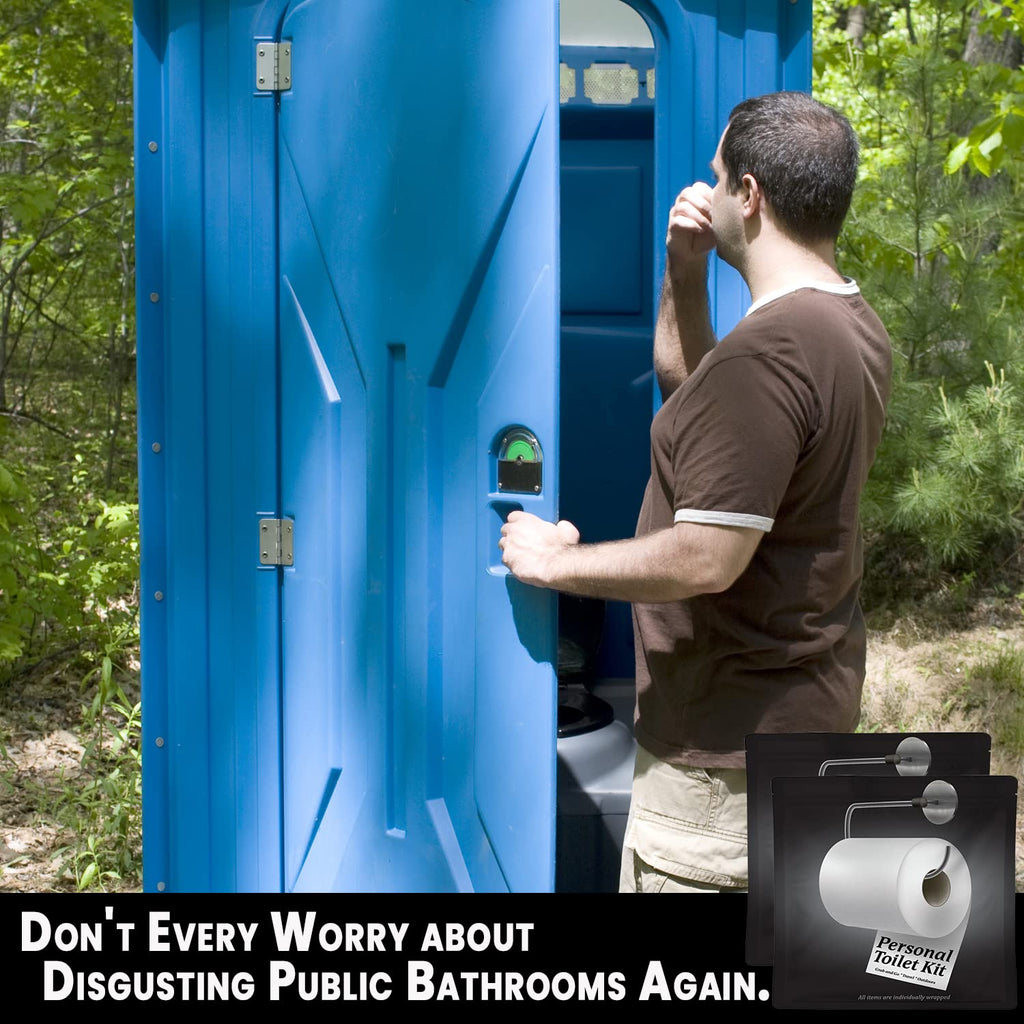 Personal Toilet Kit To Go – 10 Pack | Disposable Public Restroom Kit | Individually Wrapped for