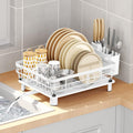 Iron Dish Drying Rack with Drainboard Dish Drainers for Kitchen Counter Extendable Spout Strainers