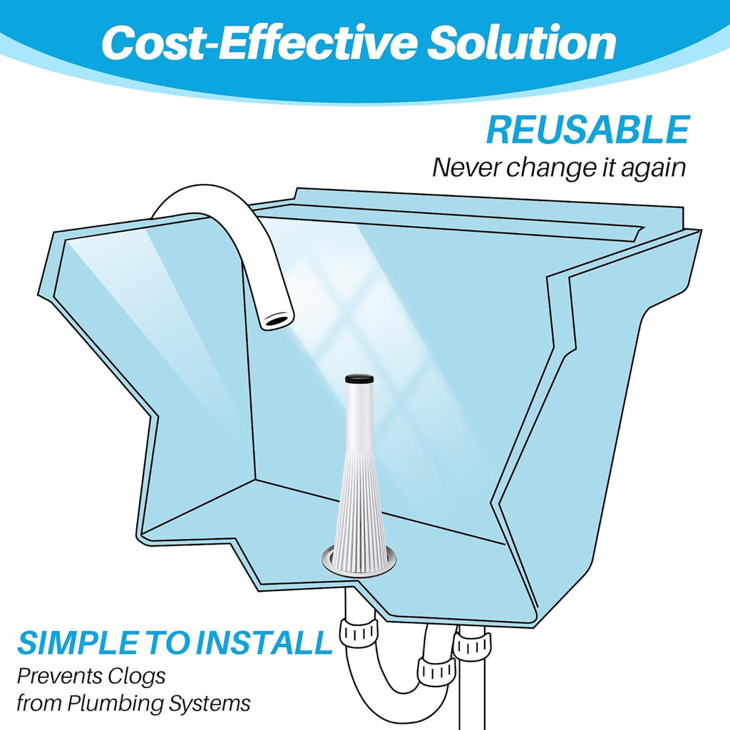 Feekoon 1 Pack Lint Trap for Washing Machine Utility Tub and Sink Drains, Laundry Lint Catcher with