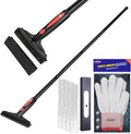 EHDIS Extenble Razor Blade Scraper, 16''-58'' Long Handle 6" Wide Blade Scraper Tool with 10