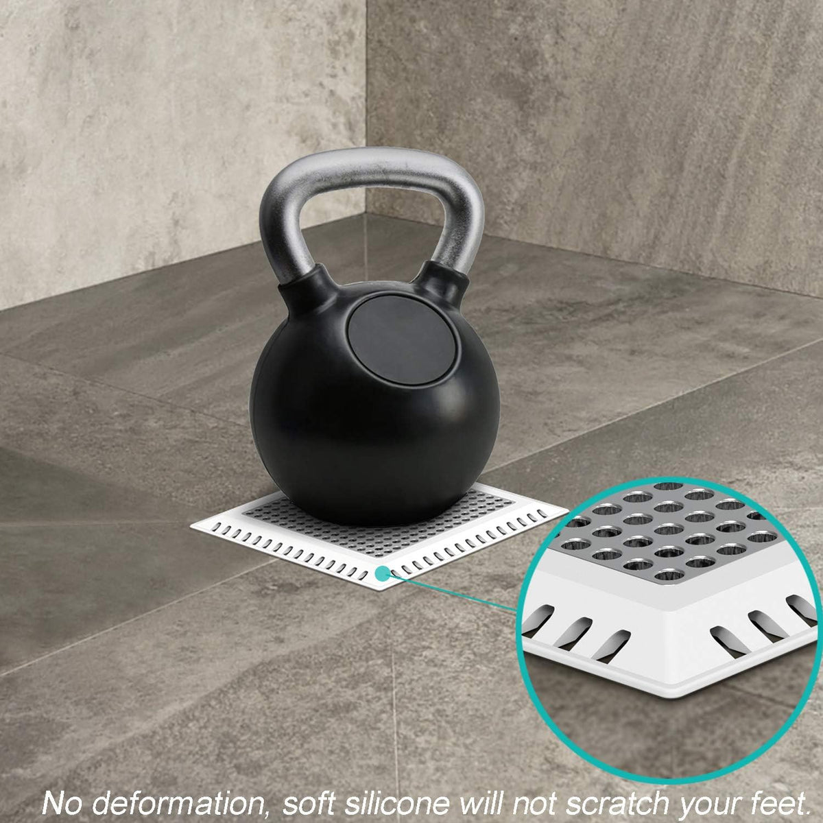 Hair Catcher/Drain Strainer/Shower Drain Cover for Bathroom Floor Drain, Stainless Steel and
