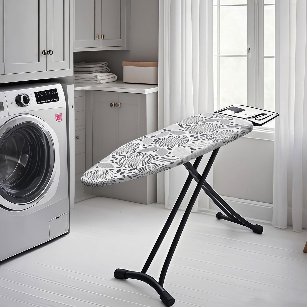 Ironing Board Cover with Two 5MM Thick Feltpads,15"x48"Heat Resistant Replacement Ironing Board