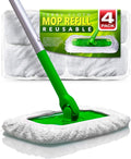 VanDuck Reusable 100% Cotton Mop Pads Compatible with Swiffer Sweeper (4-Pack), Terry Cloth Mop