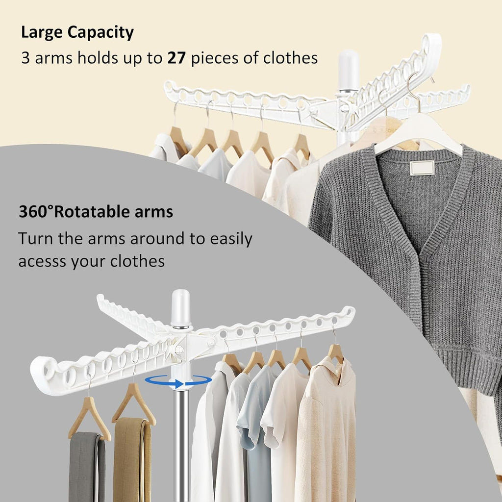 SUYU Clothes Drying Rack, Foldable Drying Rack Clothing, Laundry Drying Rack, 59-Inch Indoor