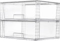Vtopmart 2 Pack Large Stackable Storage Drawers,Easily Assemble Clear Acrylic Bathroom Closet