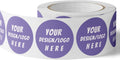 150 Custom Circle/Square BOPP Roll Labels- Personalized Stickers for Business Logo, Party, Wedding