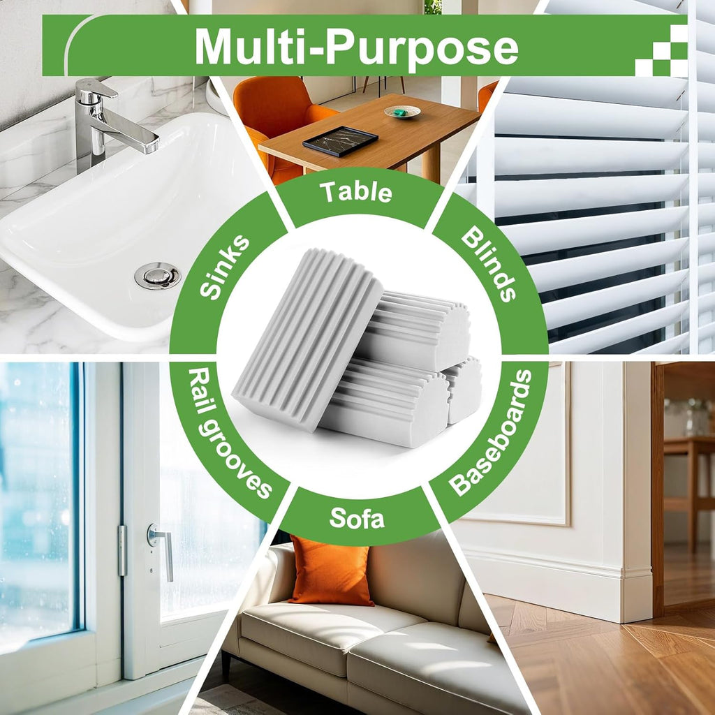 8-Pack Damp Clean Duster Sponge, Sponge Cleaning Brush, Duster for Cleaning Blinds, Glass