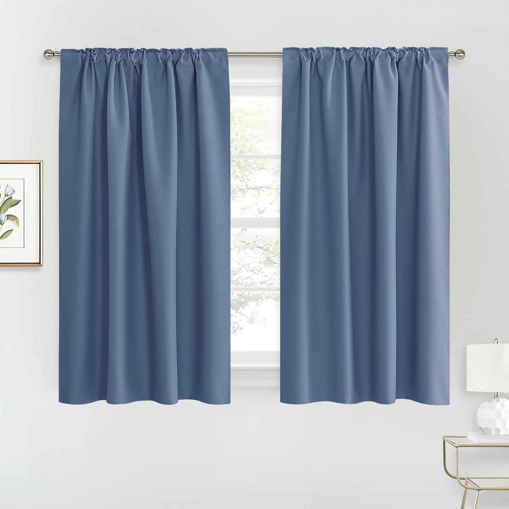 RYB HOME Small Window Curtains Blackout, Privacy Thermal Insulating Drapes for Bedroom Bathroom