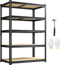 5-Tier Storage Shelves, 1980LBS Adjustable Pantry Shelves, Metal Shelving Unit for Kitchen, Pantry