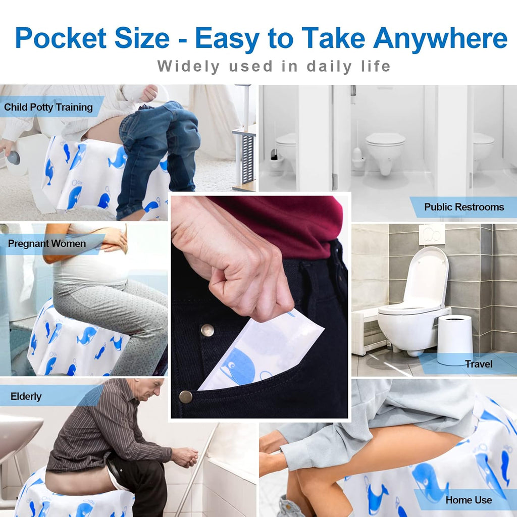 20 Pack Toilet Seat Covers Disposable, Extra Large Disposable Toilet Seat Covers for Adults