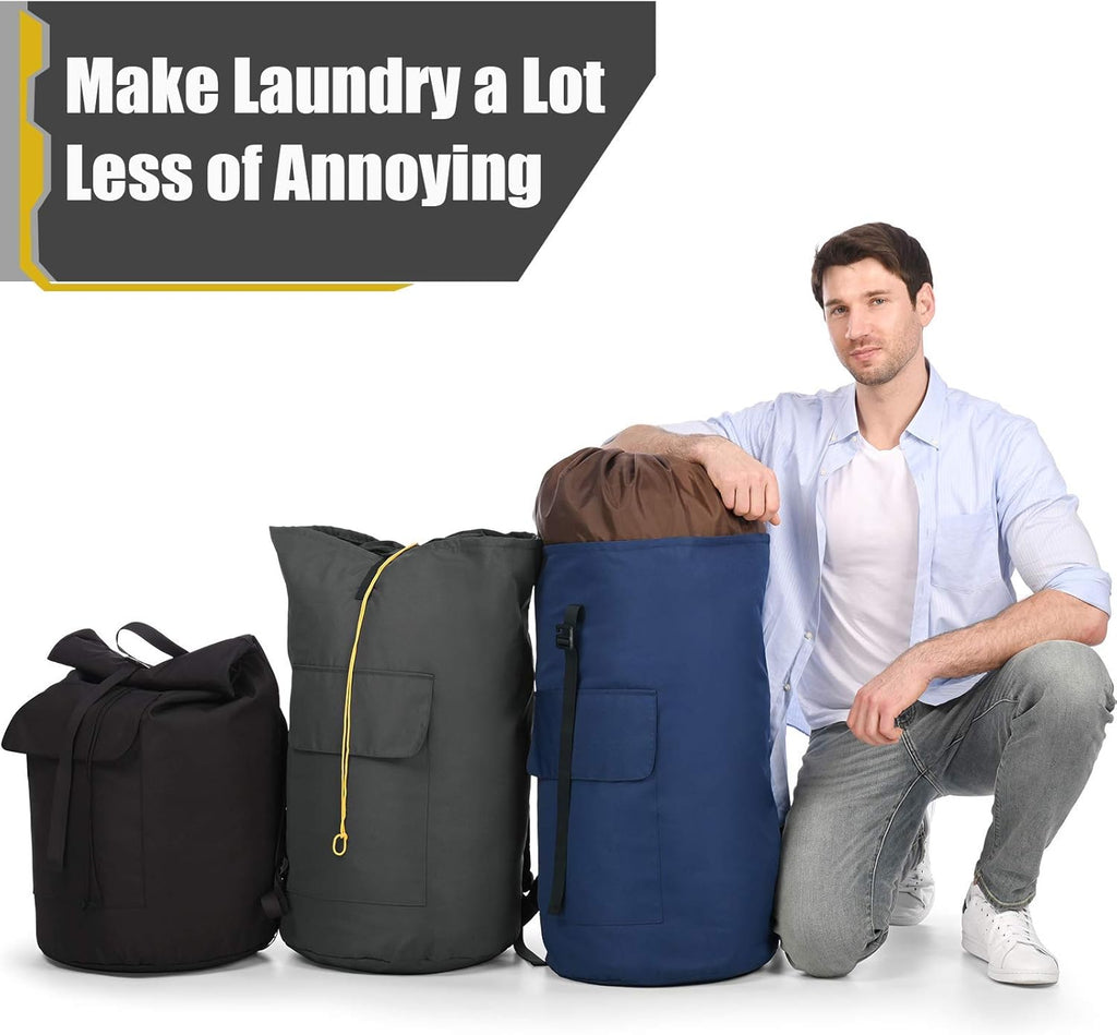 Laundry Backpack Bag, 115L Extra Large Laundry Bags with straps, Heavy Duty Laundry Bag Backpack