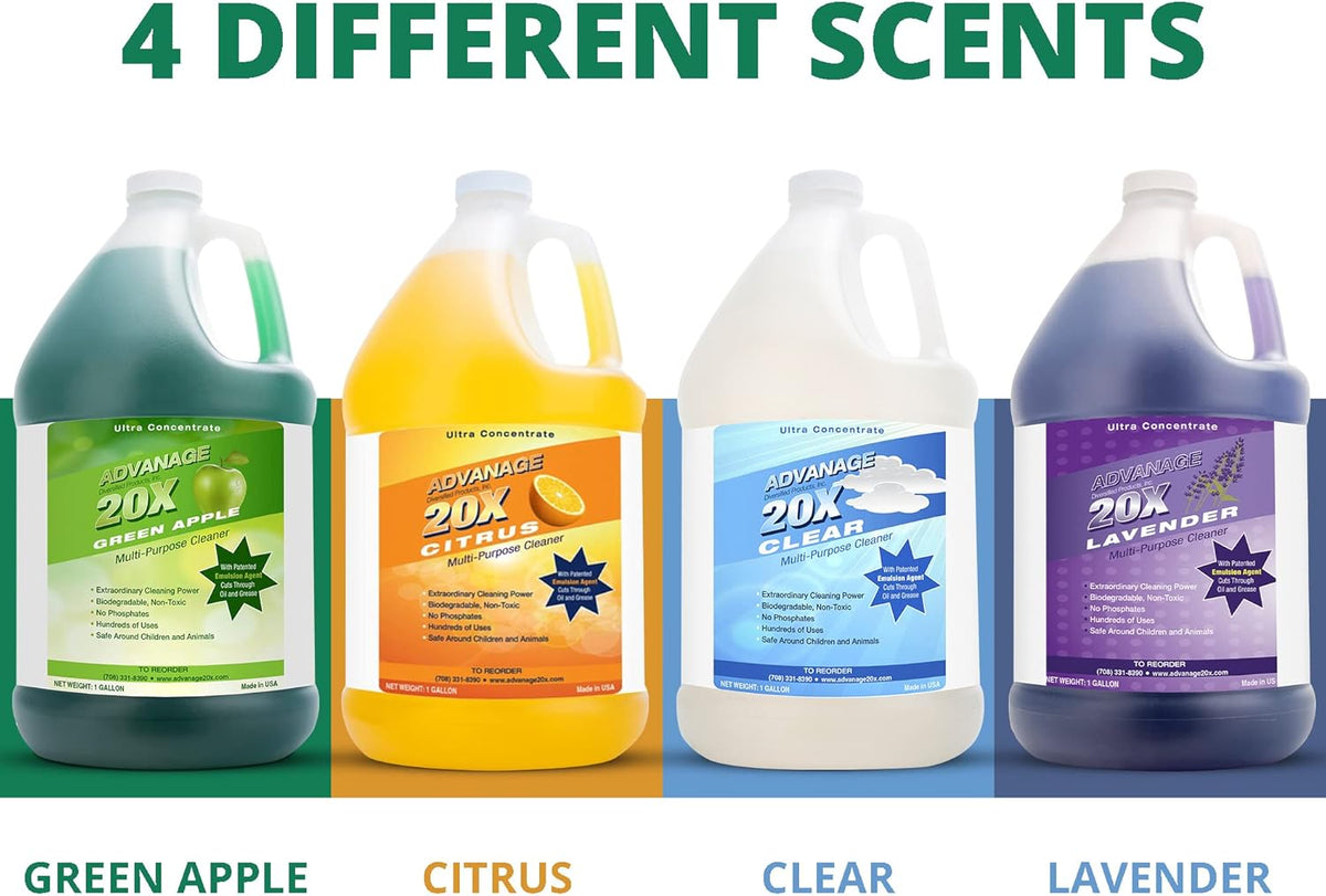 All Purpose Cleaner Concentrate - Advanage 20X The Wonder Cleaner Unscented for All Surfaces Around