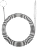 Extra-Thick Drain Brush with Stronger Spring 61-Inch Stainless Steel and Nylon Pipe Cleaner for