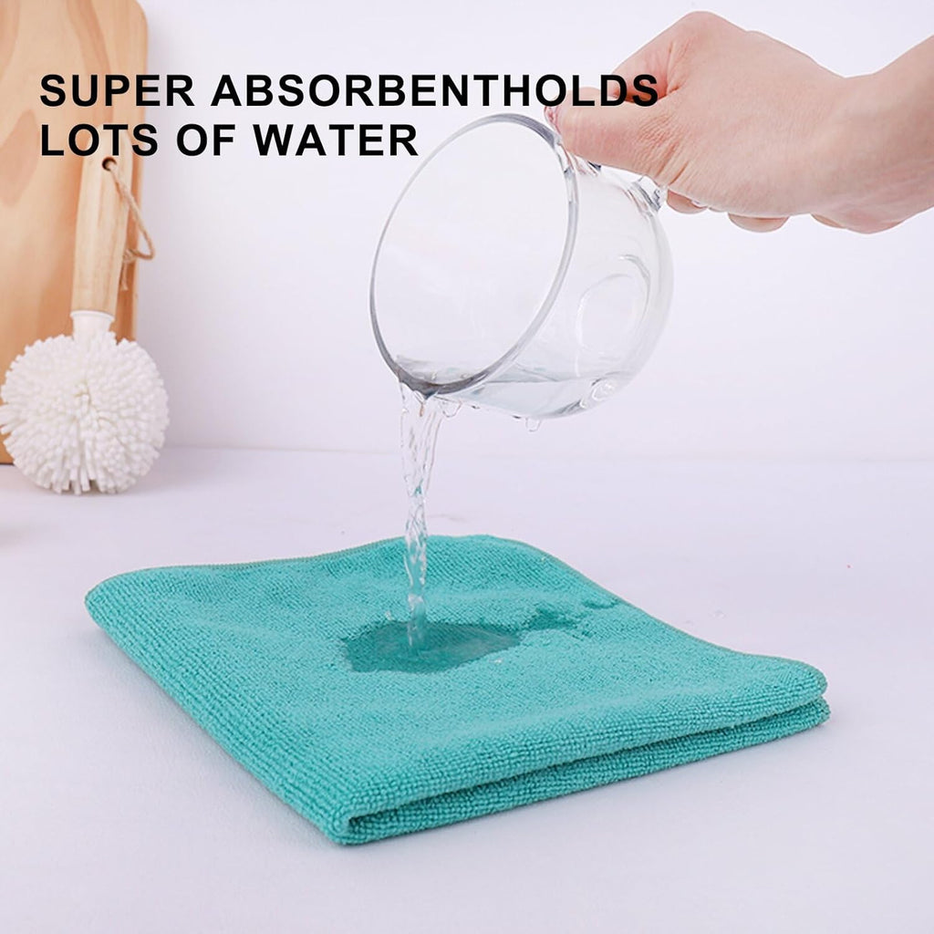 Tricol Clean Microfiber Cleaning Cloth, 16in*16in, 12 Pack Ultra-Thick Cleaning Rags, Super