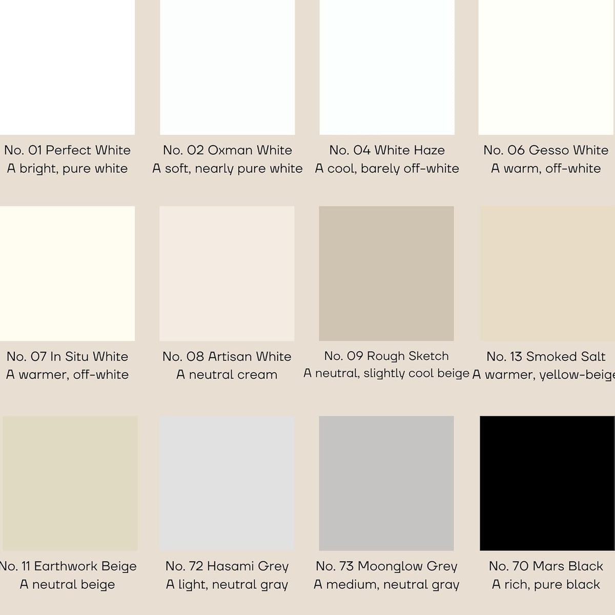 soto Paint Touch Up, Set of 12, Multi-Surface, Matte & Satin Finish (Neutrals) - White, Beige +