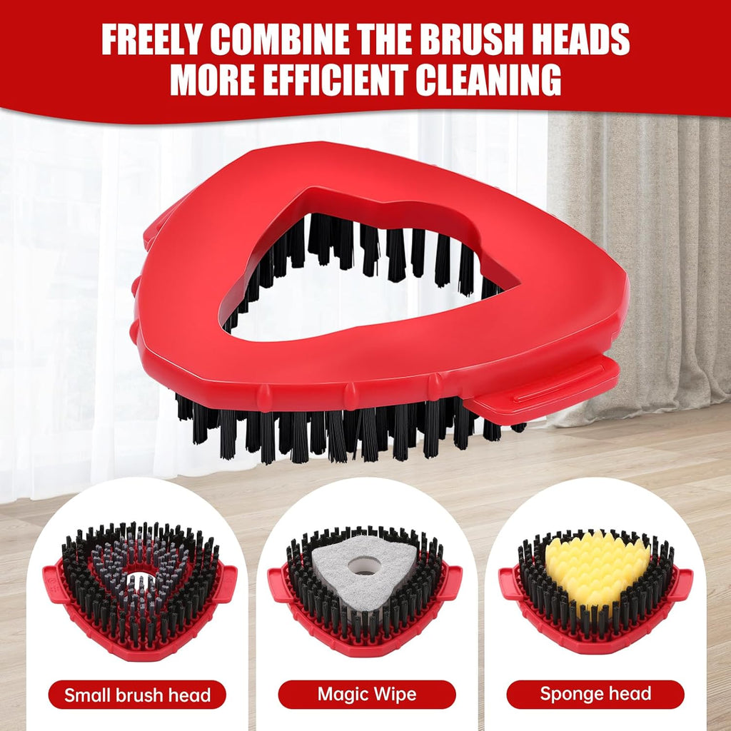 1 Pcs Spin Mop Replacements Scrub Brush and 1 Mop Base with 2 Pcs Scouring Pad Compatible with