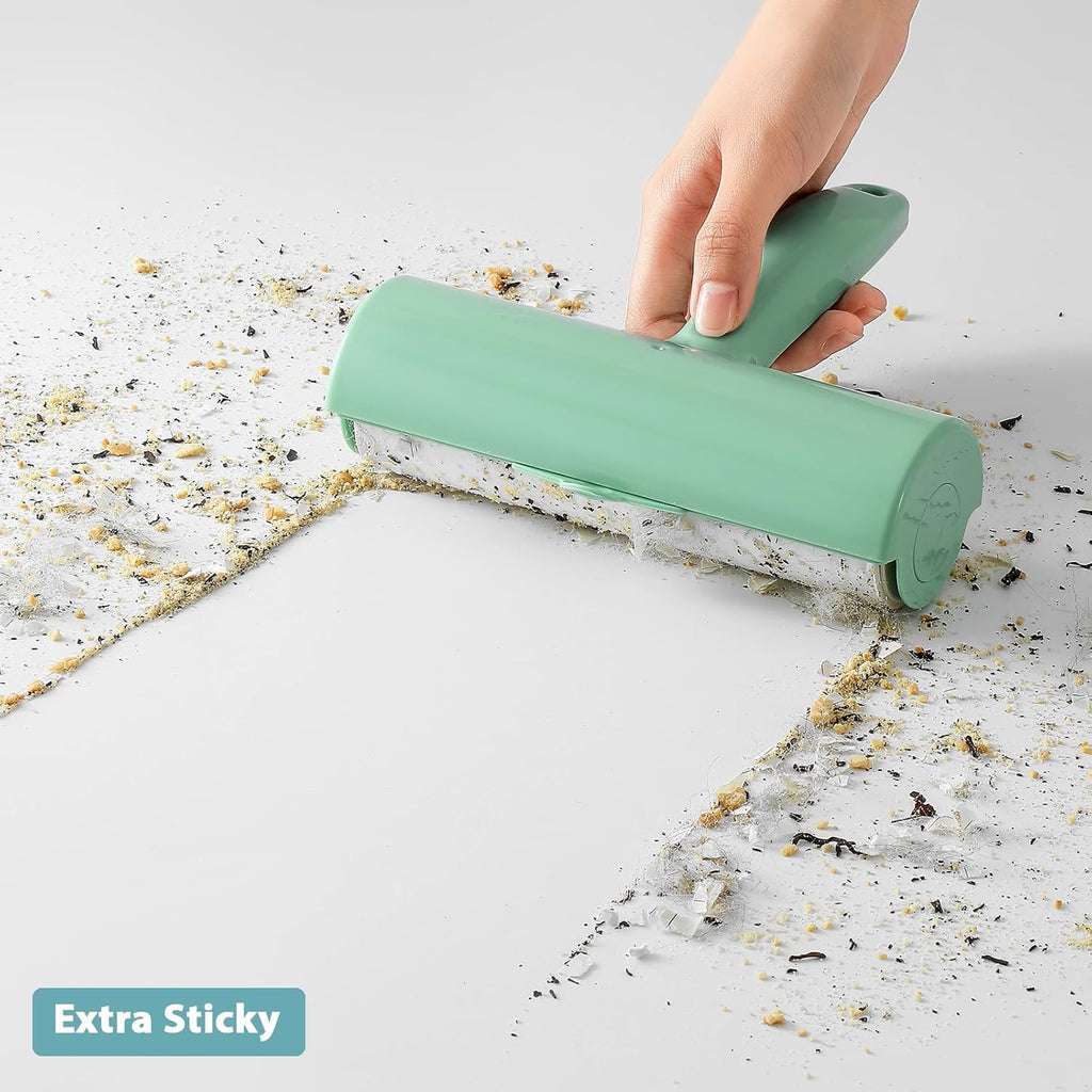 Large Lint Roller with Refills for Pet Hair Removal Extra Sticky 6.3 inch Wide Surface Lint Roller