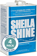 Sheila Shine 4 x 1 Gal. Can Stainless Steel Cleaner and Polish, Protects Household Kitchen Surface