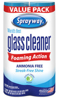 Sprayway Glass Cleaner Foaming Aerosol Spray, 19oz, Pack of 2 | Ammonia-Free, Streakless