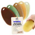 Silicone Dish Scrubber Set of 5 | Reusable Silicone Sponges for Dishes | BPA-Free Food Grade