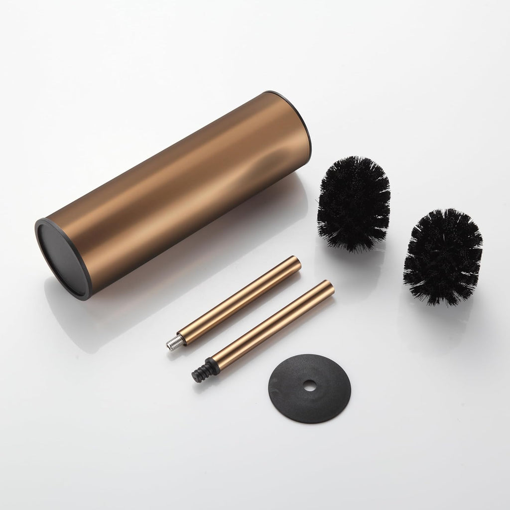 BGL Rose Gold Toilet Brush and Holder,Stainless Steel Toilet Brushes for Bathroom with Holder