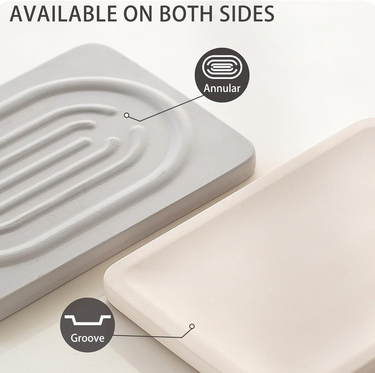 Diatomite Soap Dish for Kitchen Organizer, Quick Dry Sink Caddy Holder for Sponge, Brush