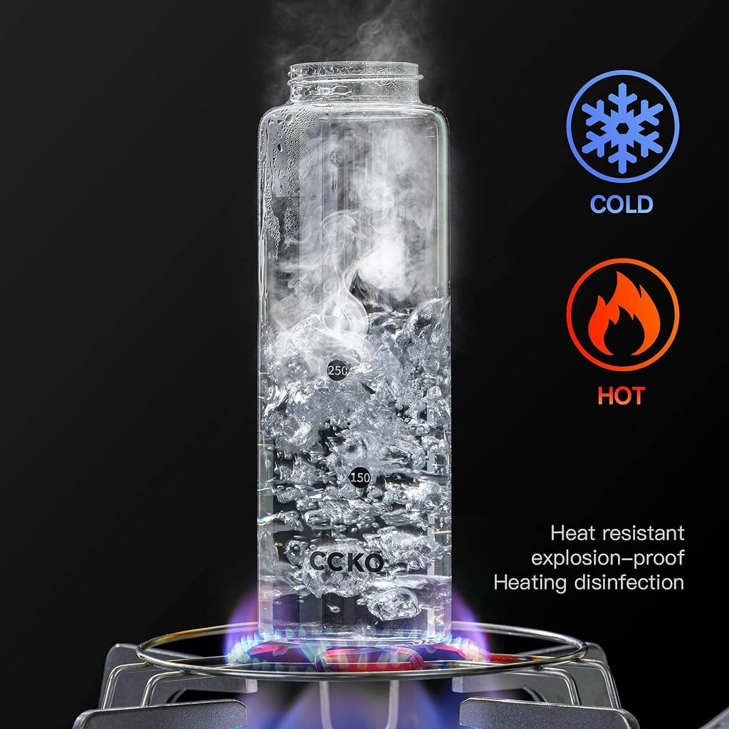 Glass Olive Oil Dispenser Bottle Shatterproof and Leakproof with Stainless Steel Spouts High