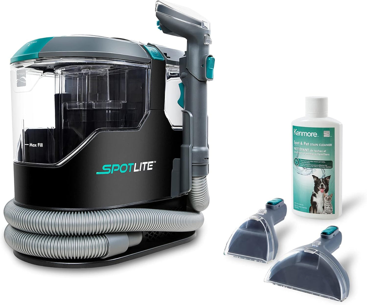 Kenmore KW2001 SpotLite Portable Carpet Spot Cleaner & Pet Stain Remover, 17Kpa Powerful Suction