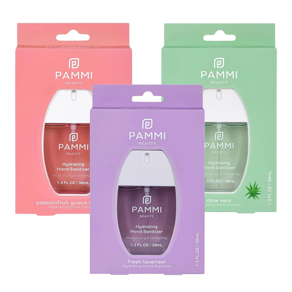 PAMMI Power Mist Hydrating Hand Sanitizer Spray, Portable Travel Size Pocket Hand Sanitizer
