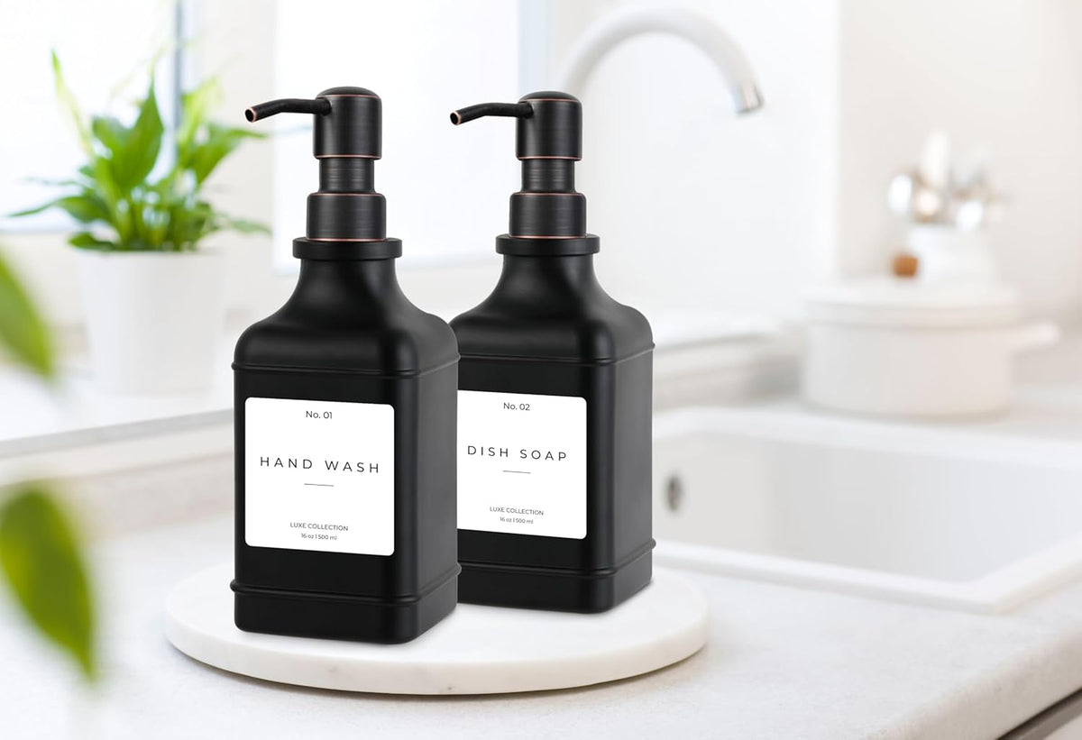 Emerson Essentials Soap Dispenser, Dish Soap Dispenser, Soap Bottle Farmhouse - Hand Soap