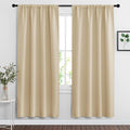 RYB HOME Blackout Shades Curtains Window Dressing (Width 42 by Height 72 in, Biscotti Beige, 2 Pcs)