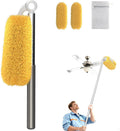Long Handle Duster with 2 Replacement Heads, Washable Cleaning Duster Kit with Laundry Mesh Bag
