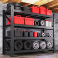 59" W Garage Shelving Heavy Duty, 4 Tier Metal Garage Shelves Adjustable Storage Shelving Unit for