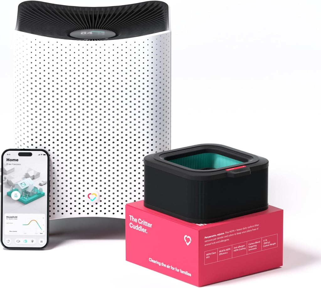 Mila Air 3 Smart Home Air Purifier with Critter Cuddler H13 HEPA & Carbon Replacement Filter