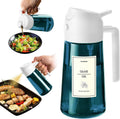 TrendPlain 16oz/470ml Blue Glass Olive Oil Sprayer for Cooking - 2 in 1 Olive Oil Dispenser for