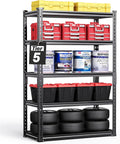 TigerParty 2050LBS Heavy Duty Garage Shelving, 5-Tier Adjustable Storage Shelves, Metal Shelving