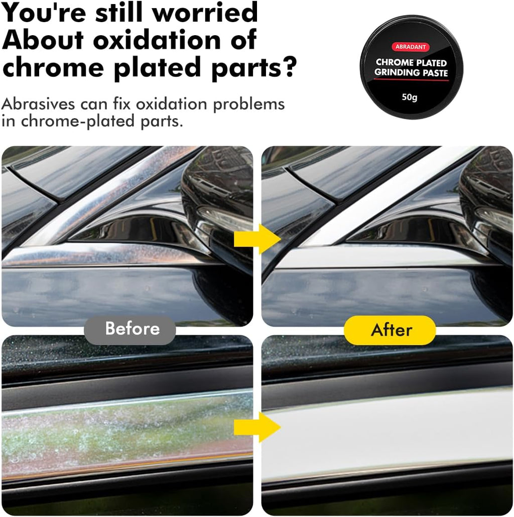 Metal Polish Restorer and Protectant, Chrome Cleaner and Polish for Cars, Removes Oxidation and