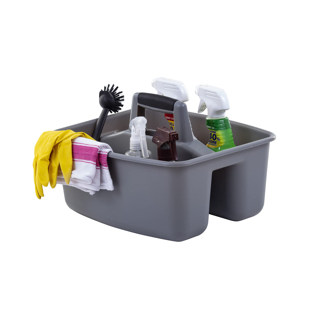 Mighty Tuff Rough and Rugged All-Purpose Cleaning Caddy, Grey/Black 2 Count (CD0170)