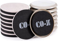 CO-Z Felt Furniture Sliders - 16 Pack with 8 Plastic & 8 Felt Sliders, 3 1/2" Reusable Furniture
