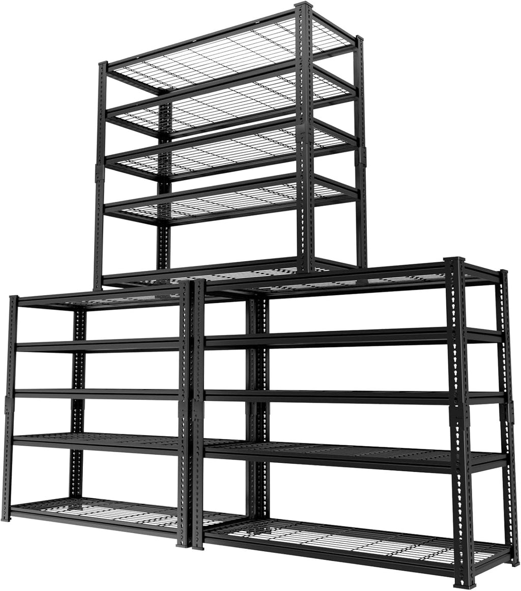 Storage Shelves Heavy Duty, 3 PCS 36"L x 16"W x 72"H Garage Wire Shelving Unit Loads 2400LBS