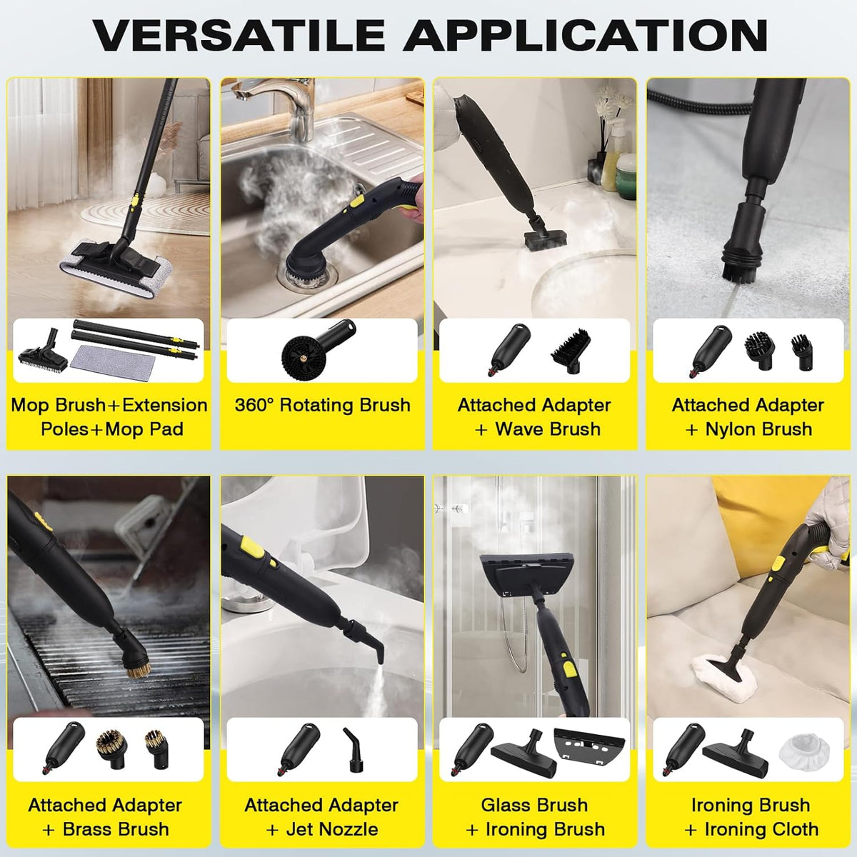 TVD Steam Cleaner, Heavy Duty Canister Steamer with 26 Accessories, Steam Mop with 5M Extra-Long