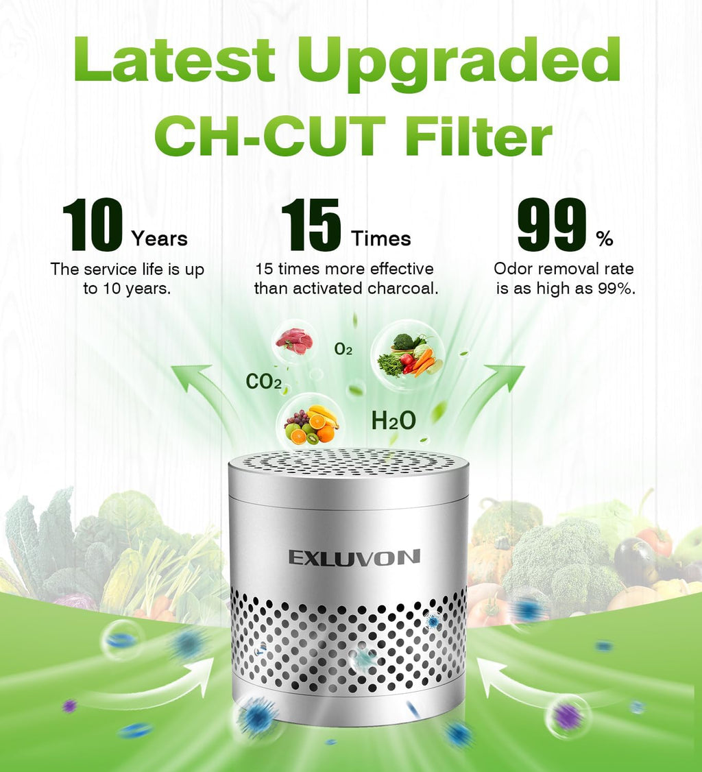 Fridge Deodorizer, Lasts for 10 Years Refrigerator Deodorizer Odor Eliminator,Travel Size Air
