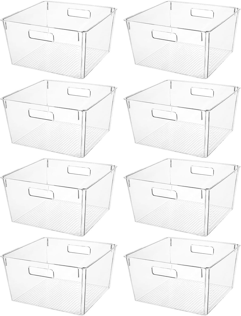 Clear Extra Large Plastic Storage Bins, Perfect for Pantry Organizers and Storage Containers Fridge