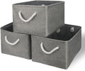 TheWarmHome Storage Bins - Medium 3 Pack Storage Baskets for Organizing Shelves | Fabric Storage