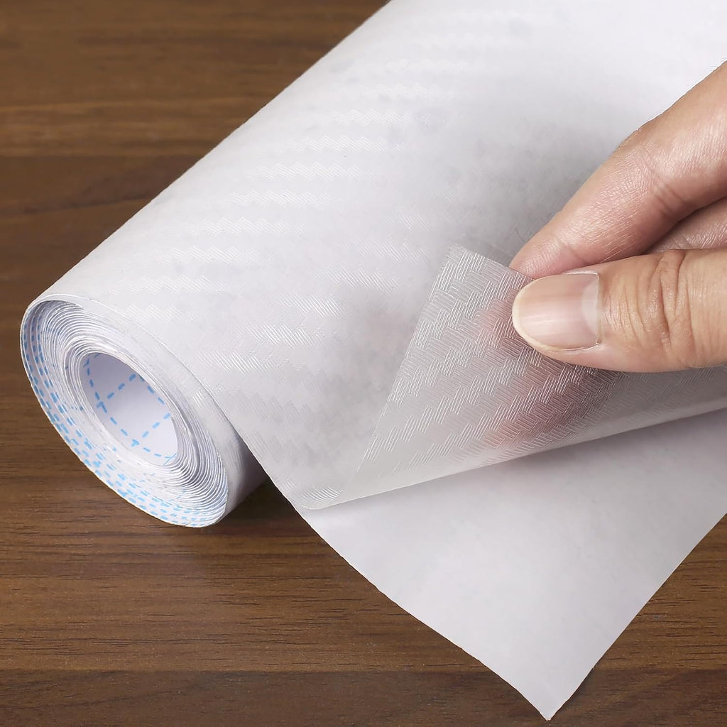 Self-Adhesive Shelf Liner Kitchen Liner, Waterproof Backed Paper Easy Peel and Stick Contact Liner